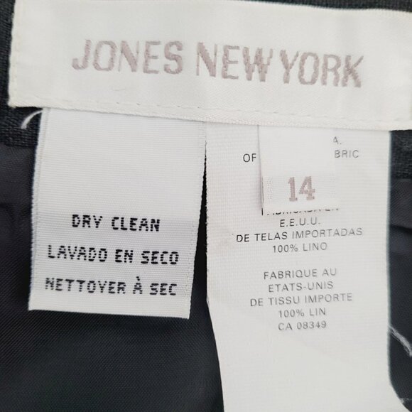 Jones New York Linen Fringe Trim Wrap Midi Skirt - Picture 5 of 6